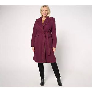 Beautiful Lawrence‎ Zarian Womens XSP Belted Knit Lined Coat Fig *READ* NO BELT